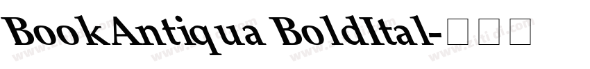 BookAntiqua BoldItal字体转换